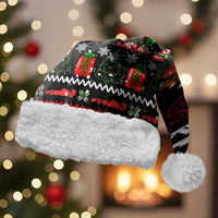 Monaco Christmas Santa Hat with Race Car Christmas Tree and Snowflake Holiday - Wonder Print Shop