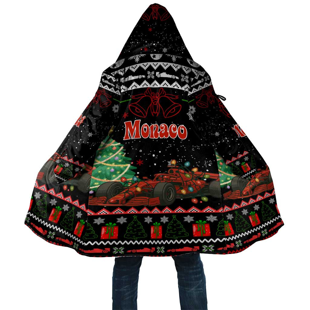 Monaco Christmas Cloak with Race Car Christmas Tree and Snowflake Holiday - Wonder Print Shop