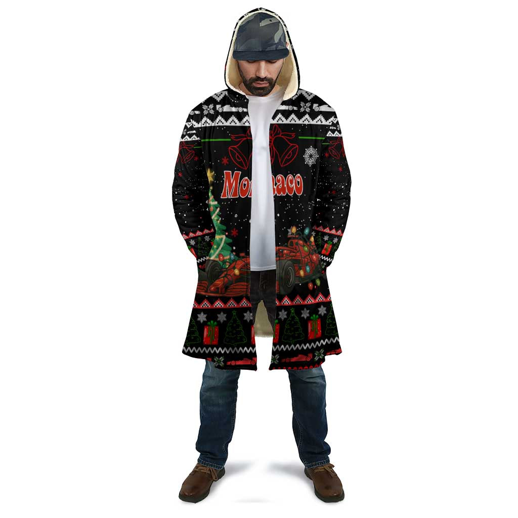 Monaco Christmas Cloak with Race Car Christmas Tree and Snowflake Holiday - Wonder Print Shop