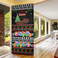 Monaco Christmas Door Cover with Race Car Christmas Tree and Snowflake Holiday - Wonder Print Shop