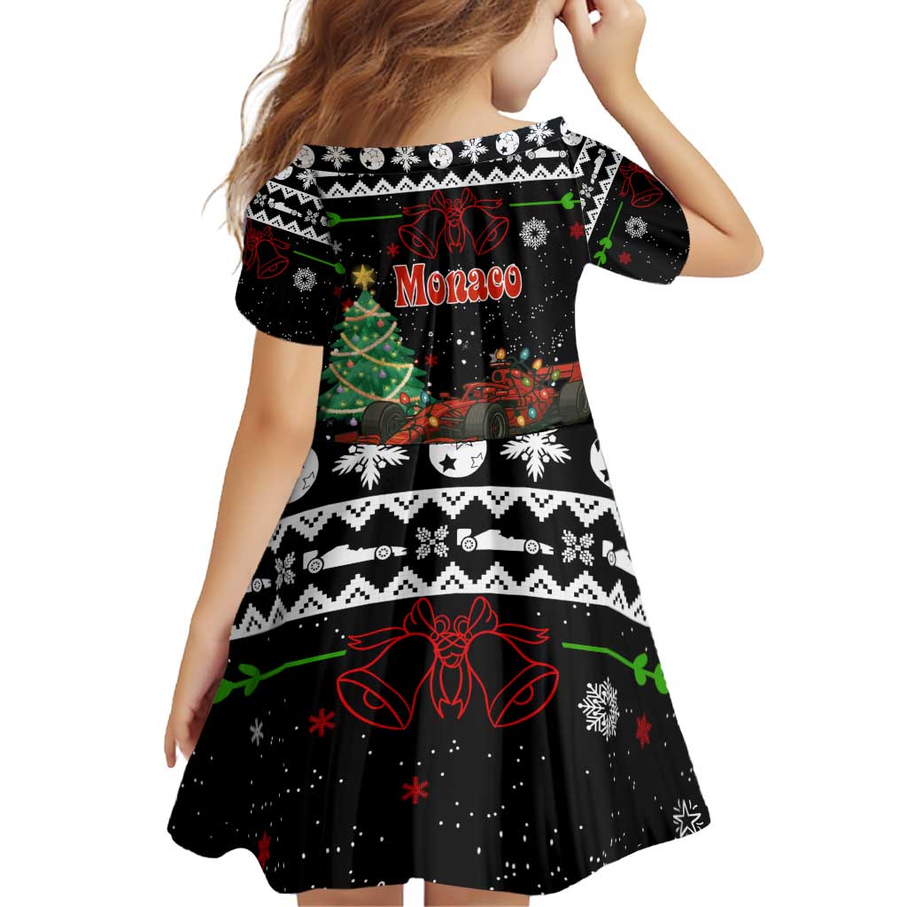 Monaco Christmas Family Matching Off Shoulder Short Dress and Hawaiian Shirt with Race Car Christmas Tree and Snowflake Holiday - Wonder Print Shop