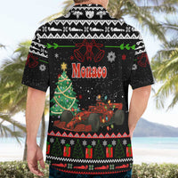 Monaco Christmas Hawaiian Shirt with Race Car Christmas Tree and Snowflake Holiday - Wonder Print Shop