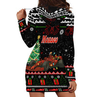 Monaco Christmas Hoodie Dress with Race Car Christmas Tree and Snowflake Holiday - Wonder Print Shop