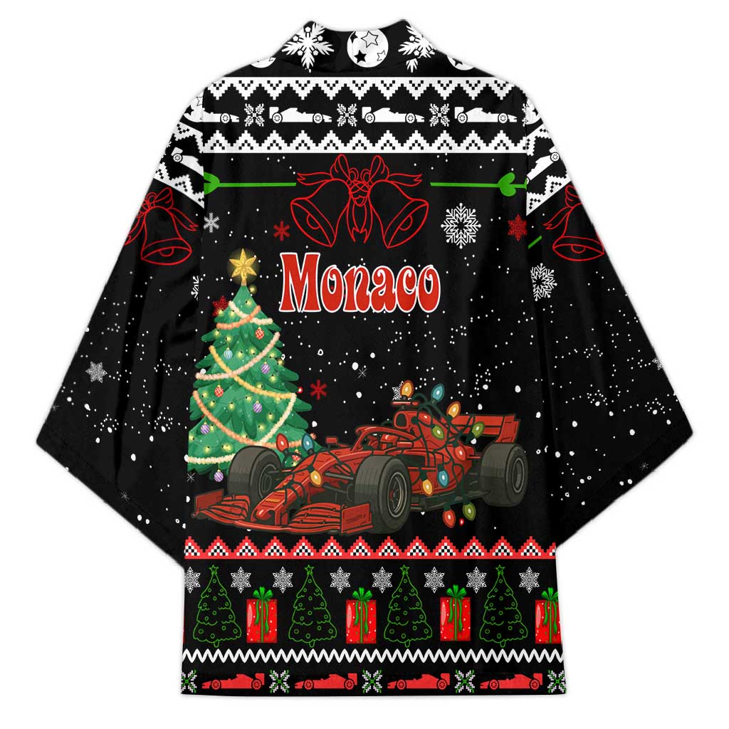 Monaco Christmas Kimono with Race Car Christmas Tree and Snowflake Holiday - Wonder Print Shop