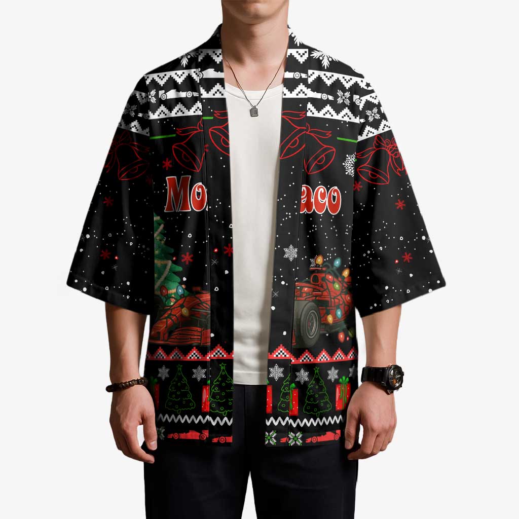 Monaco Christmas Kimono with Race Car Christmas Tree and Snowflake Holiday - Wonder Print Shop