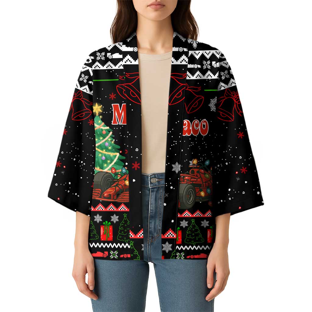 Monaco Christmas Kimono with Race Car Christmas Tree and Snowflake Holiday - Wonder Print Shop