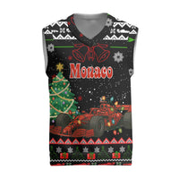 Monaco Christmas Knitted V-Neck Vest with Race Car Christmas Tree and Snowflake Holiday - Wonder Print Shop