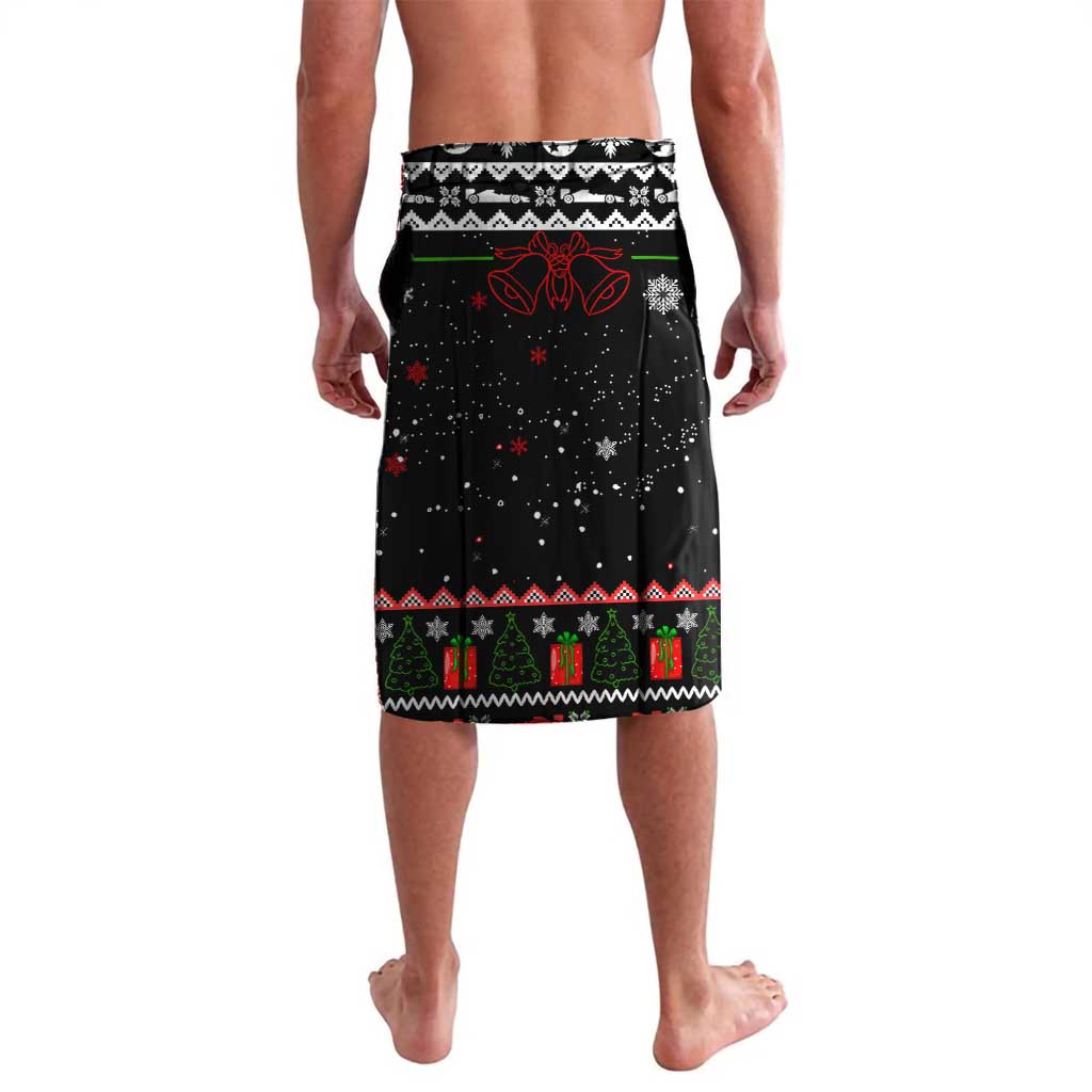 Monaco Christmas Lavalava with Race Car Christmas Tree and Snowflake Holiday - Wonder Print Shop