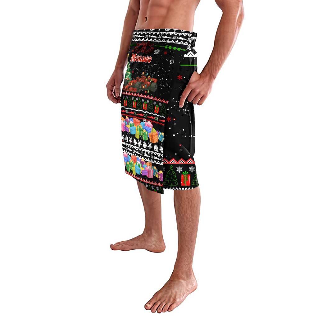 Monaco Christmas Lavalava with Race Car Christmas Tree and Snowflake Holiday - Wonder Print Shop