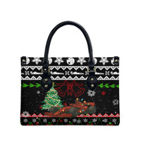 Monaco Christmas Leather Bag with Race Car Christmas Tree and Snowflake Holiday - Wonder Print Shop