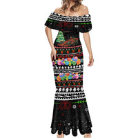 Monaco Christmas Mermaid Dress with Race Car Christmas Tree and Snowflake Holiday - Wonder Print Shop