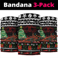 Monaco Christmas Neck Gaiter with Race Car Christmas Tree and Snowflake Holiday - Wonder Print Shop