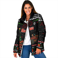 Monaco Christmas Padded Jacket with Race Car Christmas Tree and Snowflake Holiday - Wonder Print Shop
