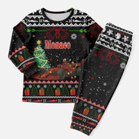 Monaco Christmas Pajama Set with Race Car Christmas Tree and Snowflake Holiday - Wonder Print Shop