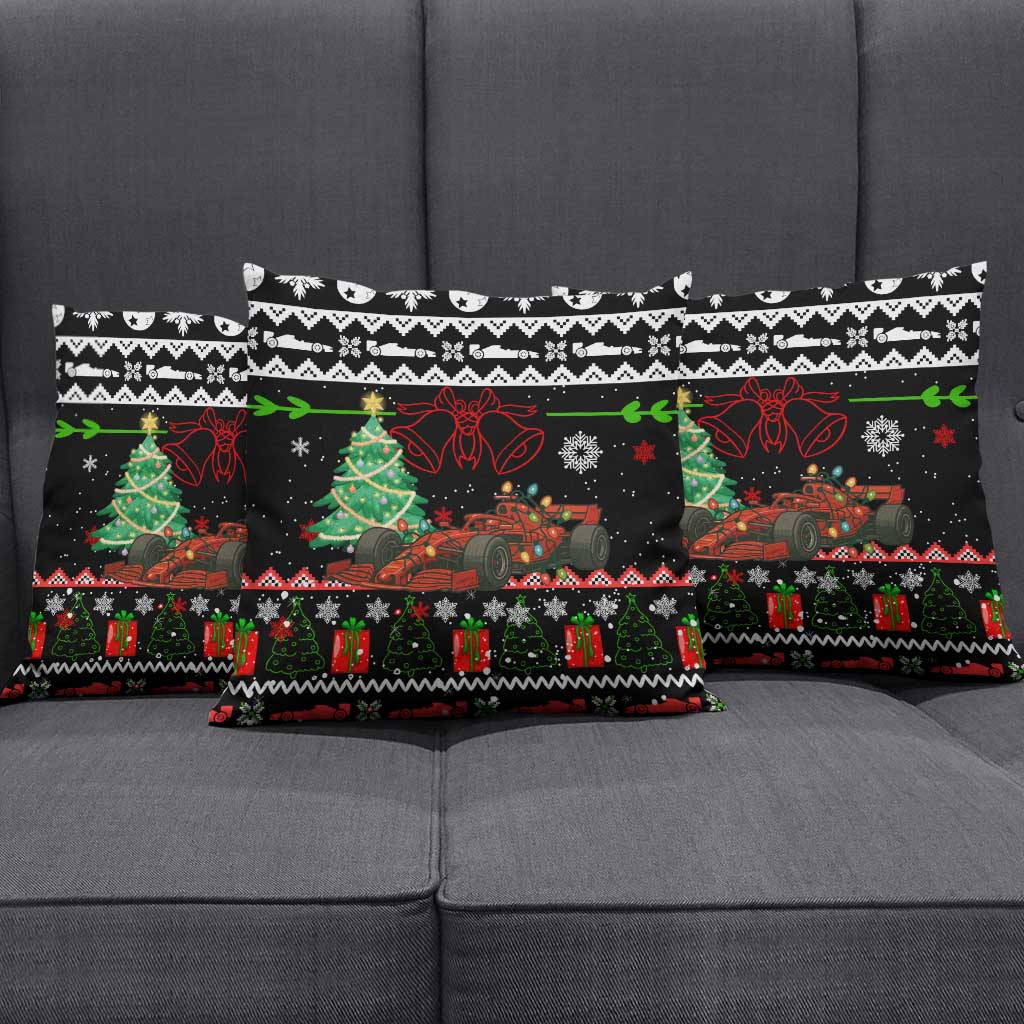 Monaco Christmas Pillow Cover with Race Car Christmas Tree and Snowflake Holiday - Wonder Print Shop