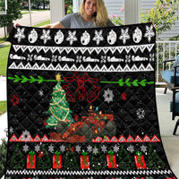 Monaco Christmas Quilt with Race Car Christmas Tree and Snowflake Holiday - Wonder Print Shop