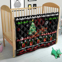 Monaco Christmas Quilt with Race Car Christmas Tree and Snowflake Holiday - Wonder Print Shop