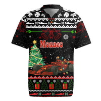 Monaco Christmas Rugby Jersey with Race Car Christmas Tree and Snowflake Holiday - Wonder Print Shop