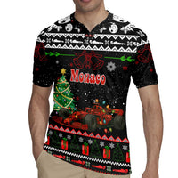 Monaco Christmas Rugby Jersey with Race Car Christmas Tree and Snowflake Holiday - Wonder Print Shop