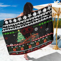 Monaco Christmas Sarong with Race Car Christmas Tree and Snowflake Holiday - Wonder Print Shop