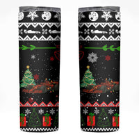 Monaco Christmas Skinny Tumbler with Race Car Christmas Tree and Snowflake Holiday - Wonder Print Shop