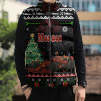 Monaco Christmas Sleeveless Puffer Jacket with Race Car Christmas Tree and Snowflake Holiday - Wonder Print Shop