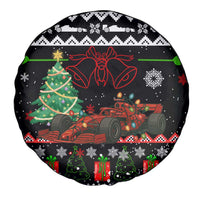 Monaco Christmas Spare Tire Cover with Race Car Christmas Tree and Snowflake Holiday - Wonder Print Shop
