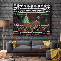 Monaco Christmas Tapestry with Race Car Christmas Tree and Snowflake Holiday - Wonder Print Shop
