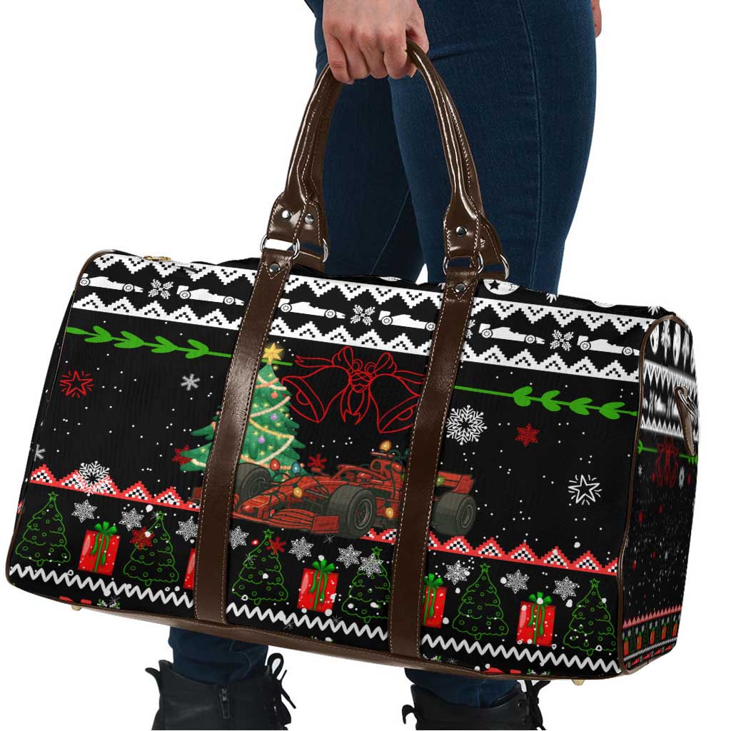 Monaco Christmas Travel Bag with Race Car Christmas Tree and Snowflake Holiday - Wonder Print Shop