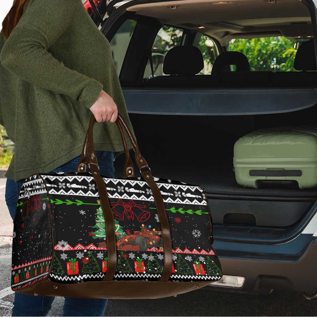 Monaco Christmas Travel Bag with Race Car Christmas Tree and Snowflake Holiday - Wonder Print Shop