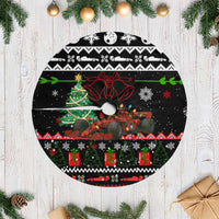 Monaco Christmas Tree Skirt with Race Car Christmas Tree and Snowflake Holiday - Wonder Print Shop