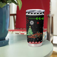 Monaco Christmas Tumbler Cup with Race Car Christmas Tree and Snowflake Holiday - Wonder Print Shop