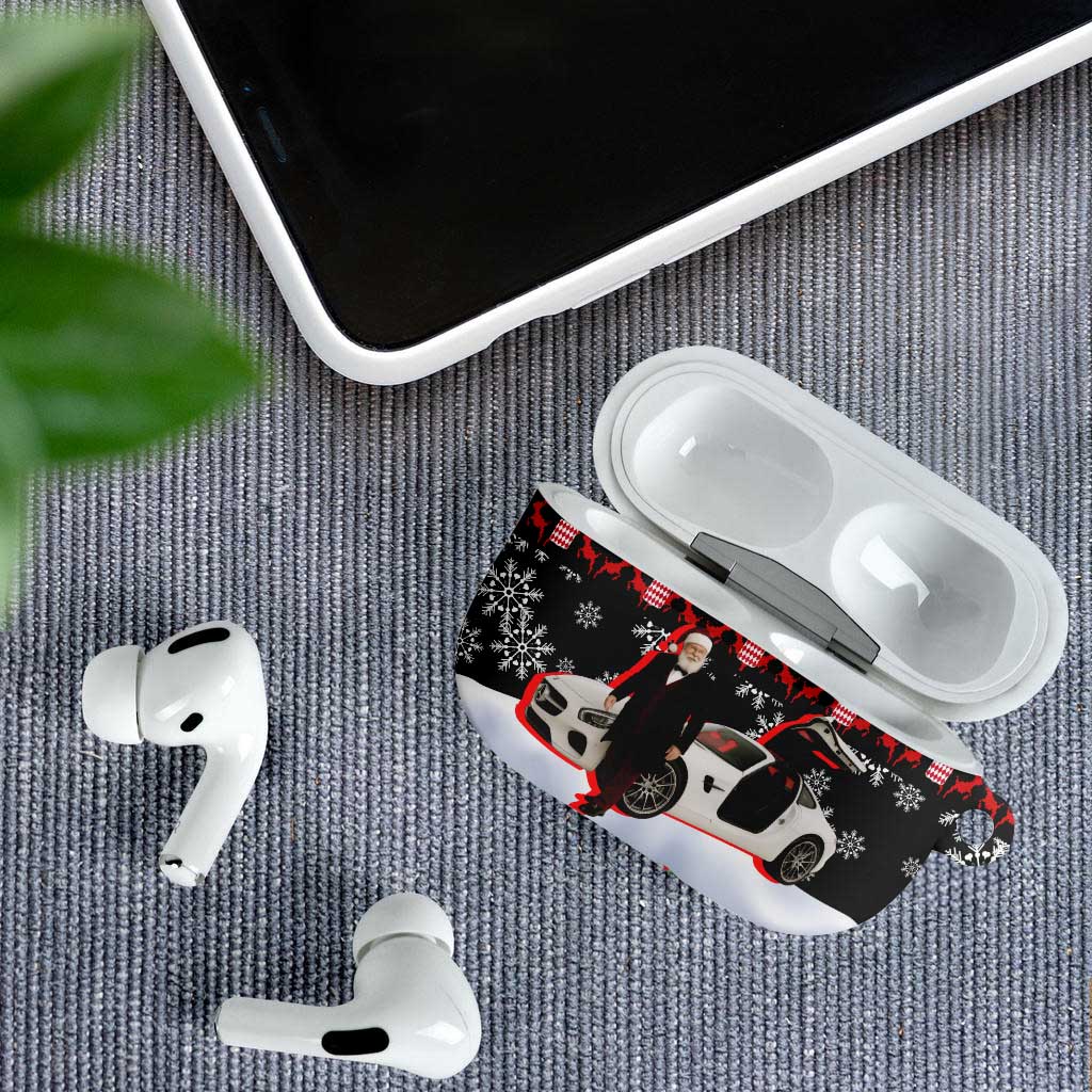 Monaco Christmas AirPods Case with Santa Claus Sports Car Snowflakes and Luxury Holiday - Wonder Print Shop
