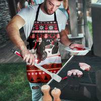 Monaco Christmas Apron with Santa Claus Sports Car Snowflakes and Luxury Holiday - Wonder Print Shop