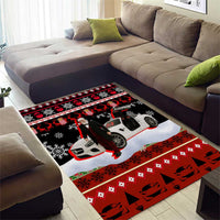 Monaco Christmas Area Rug with Santa Claus Sports Car Snowflakes and Luxury Holiday - Wonder Print Shop