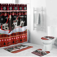 Monaco Christmas Bathroom Set with Santa Claus Sports Car Snowflakes and Luxury Holiday - Wonder Print Shop