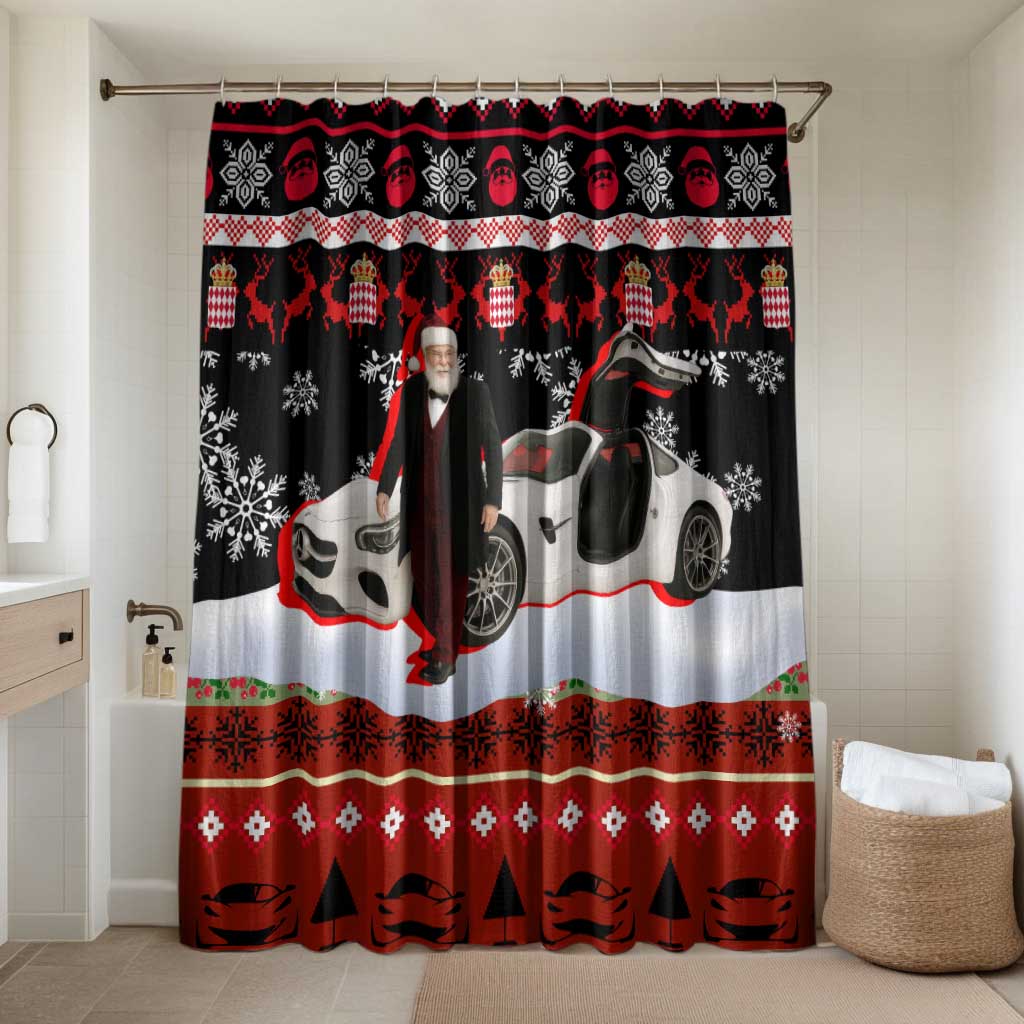 Monaco Christmas Bathroom Set with Santa Claus Sports Car Snowflakes and Luxury Holiday - Wonder Print Shop
