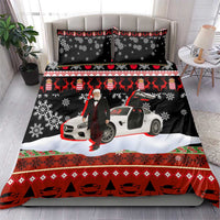 Monaco Christmas Bedding Set with Santa Claus Sports Car Snowflakes and Luxury Holiday - Wonder Print Shop
