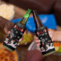 Monaco Christmas 4 in 1 Can Cooler Tumbler with Santa Claus Sports Car Snowflakes and Luxury Holiday - Wonder Print Shop