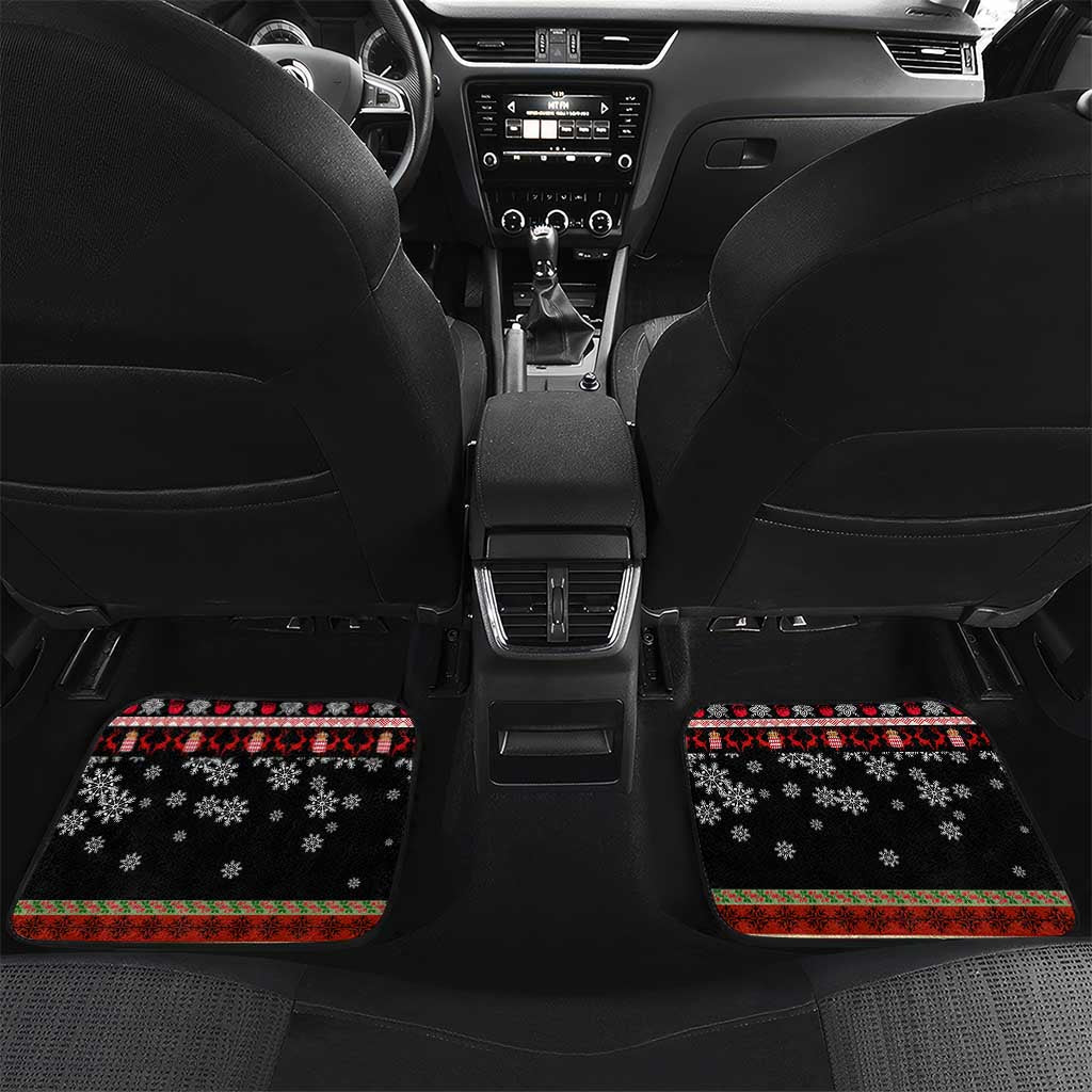 Monaco Christmas Car Mats with Santa Claus Sports Car Snowflakes and Luxury Holiday - Wonder Print Shop