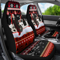 Monaco Christmas Car Seat Cover with Santa Claus Sports Car Snowflakes and Luxury Holiday - Wonder Print Shop