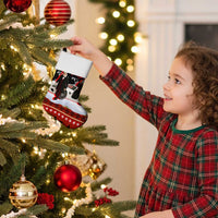 Monaco Christmas Stocking with Santa Claus Sports Car Snowflakes and Luxury Holiday - Wonder Print Shop