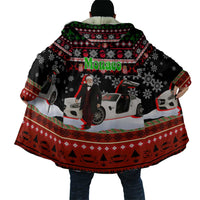 Monaco Christmas Cloak with Santa Claus Sports Car Snowflakes and Luxury Holiday - Wonder Print Shop