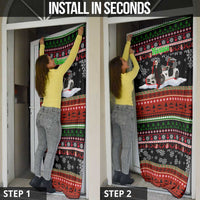 Monaco Christmas Door Cover with Santa Claus Sports Car Snowflakes and Luxury Holiday - Wonder Print Shop