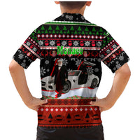 Monaco Christmas Family Matching Mermaid Dress and Hawaiian Shirt with Santa Claus Sports Car Snowflakes and Luxury Holiday - Wonder Print Shop