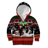 Monaco Christmas Kid Hoodie with Santa Claus Sports Car Snowflakes and Luxury Holiday - Wonder Print Shop