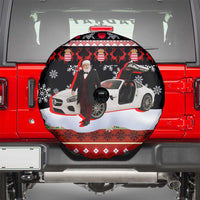 Monaco Christmas Spare Tire Cover with Santa Claus Sports Car Snowflakes and Luxury Holiday - Wonder Print Shop