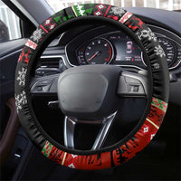 Monaco Christmas Steering Wheel Cover with Santa Claus Sports Car Snowflakes and Luxury Holiday - Wonder Print Shop