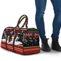 Monaco Christmas Travel Bag with Santa Claus Sports Car Snowflakes and Luxury Holiday - Wonder Print Shop
