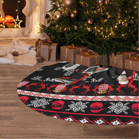Monaco Christmas Tree Skirt with Santa Claus Sports Car Snowflakes and Luxury Holiday - Wonder Print Shop